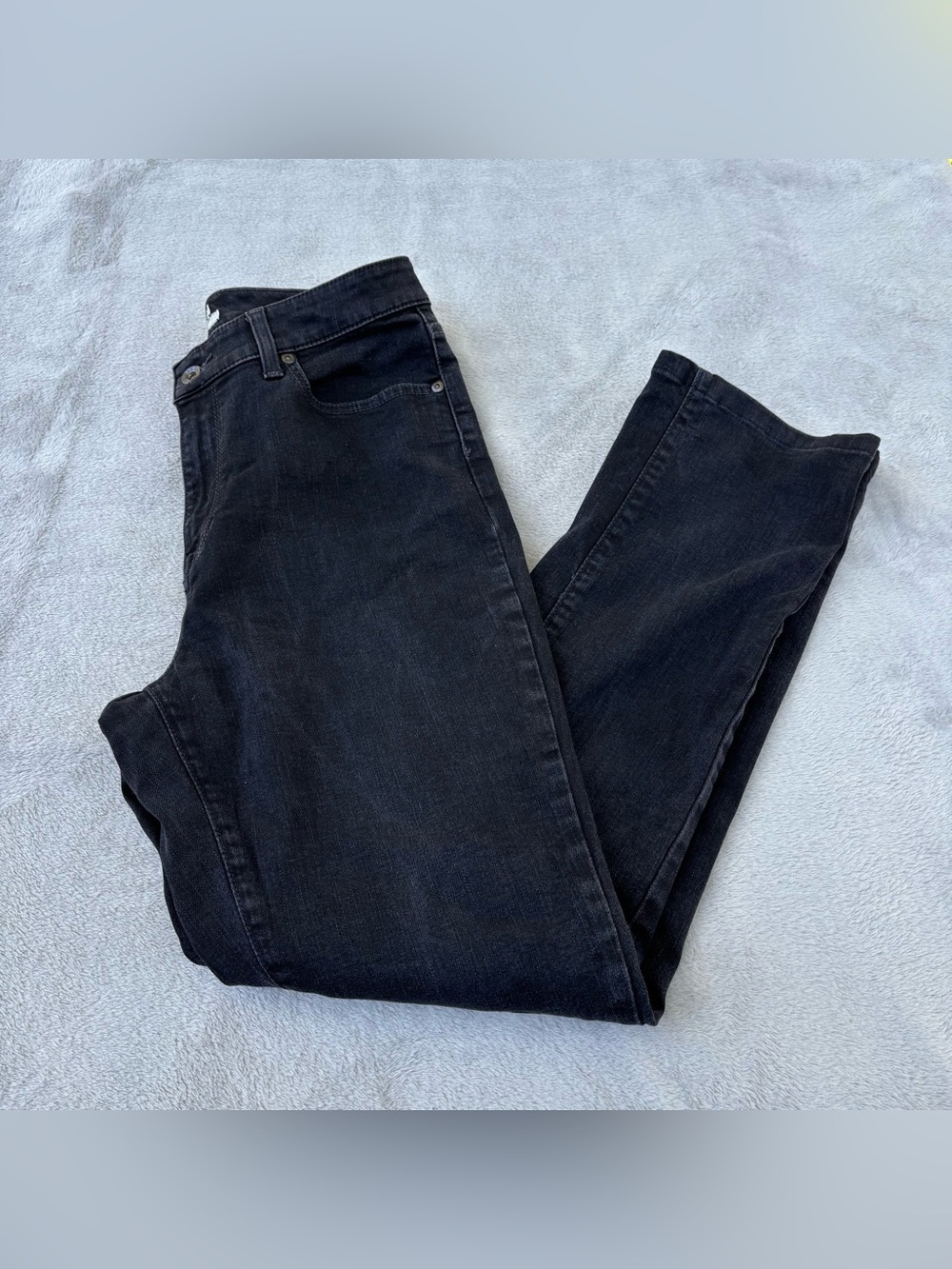 LL BEAN WOMENS BLACK CLASSIC FIT JEANS STRAIGHT LEG Size 10 Regular GUC
